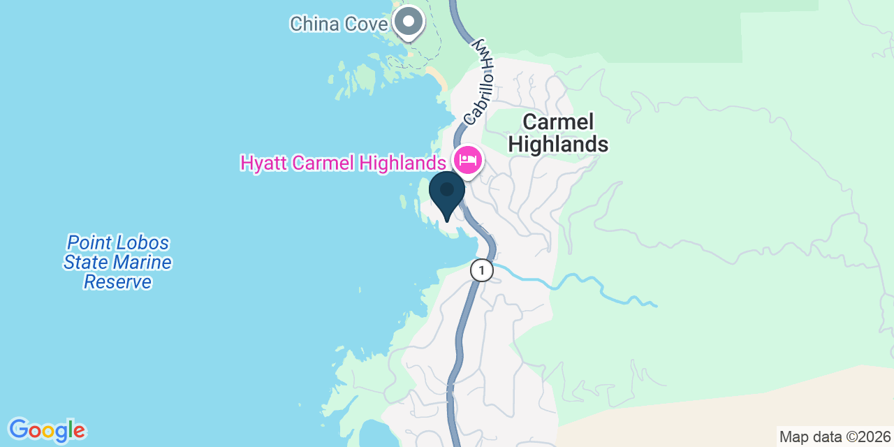 Map showing Carmel, Monterey County, CA