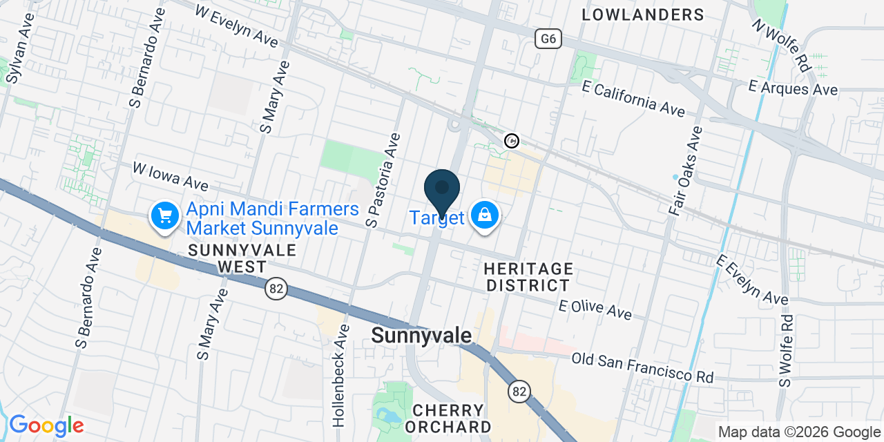 Map showing Sunnyvale, Santa Clara County, CA