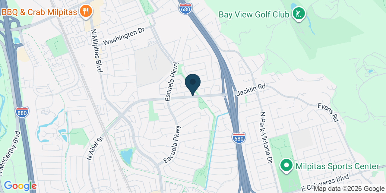 Map showing Milpitas, Santa Clara County, CA