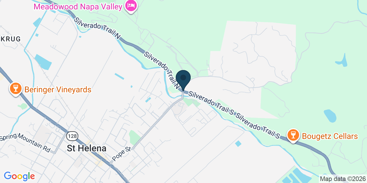 Map showing St. Helena, Napa County, CA