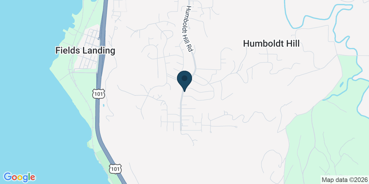 Map showing Eureka, Humboldt County, CA