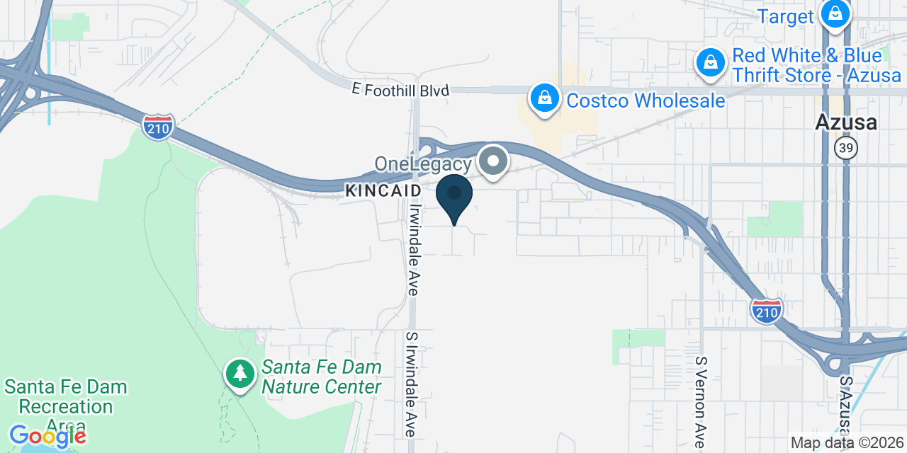 Map showing Irwindale, Los Angeles County, CA