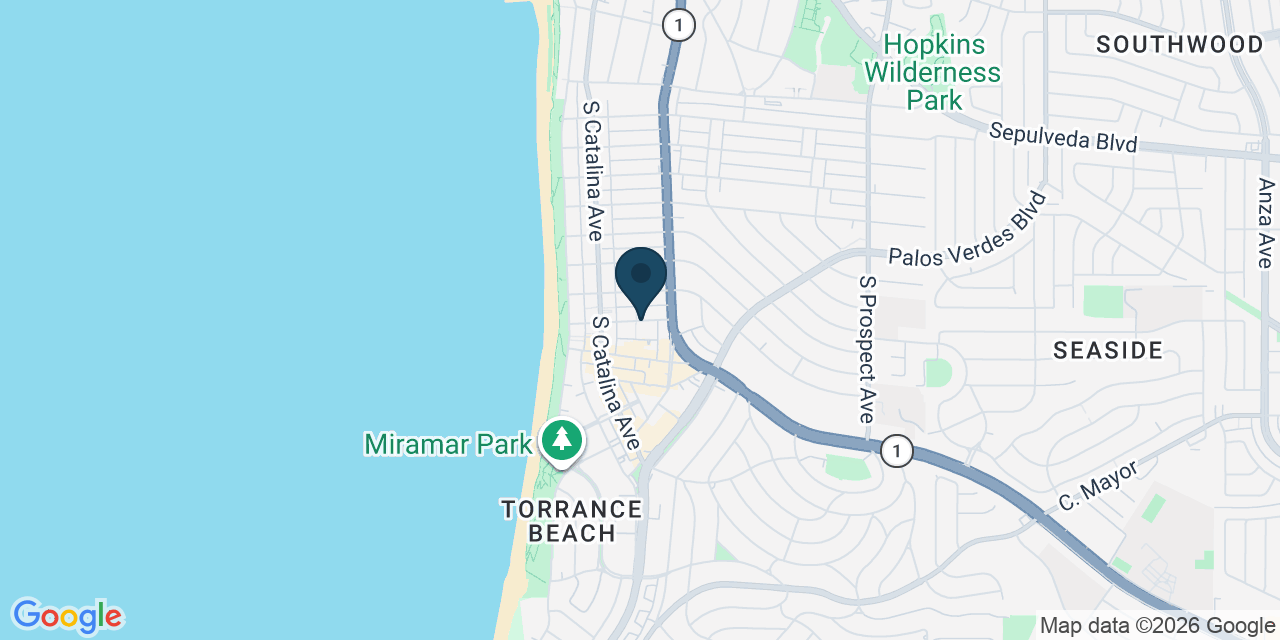 Map showing Redondo Beach, Los Angeles County, CA