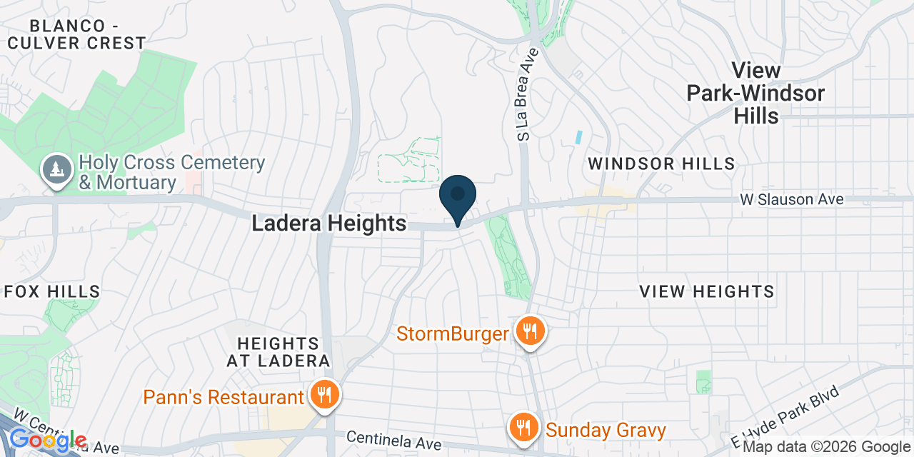 Map showing Ladera Heights, Los Angeles County, CA