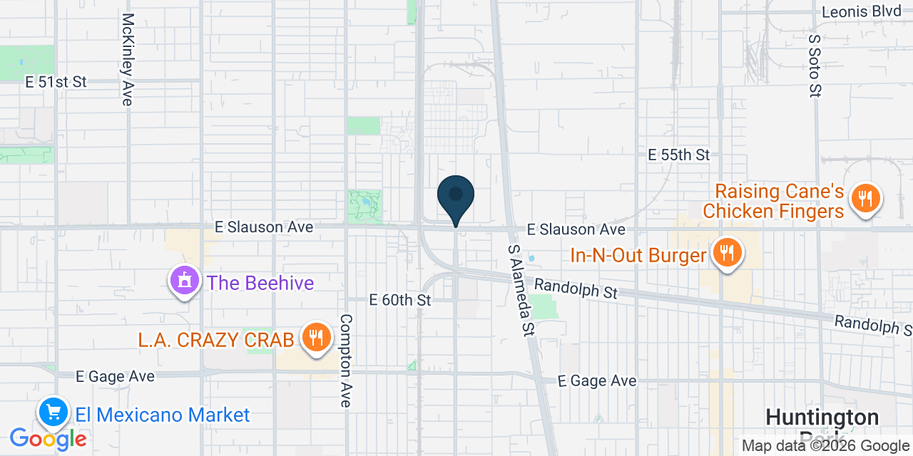 Map showing Florence-Graham, Los Angeles County, CA