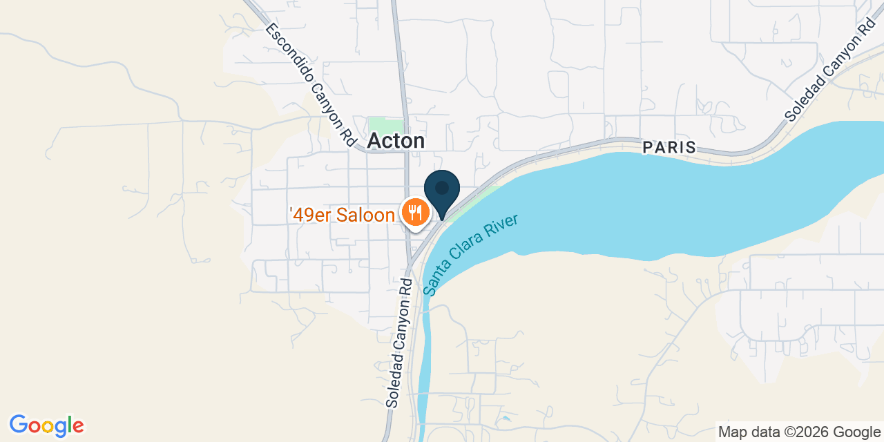 Map showing Acton, Los Angeles County, CA