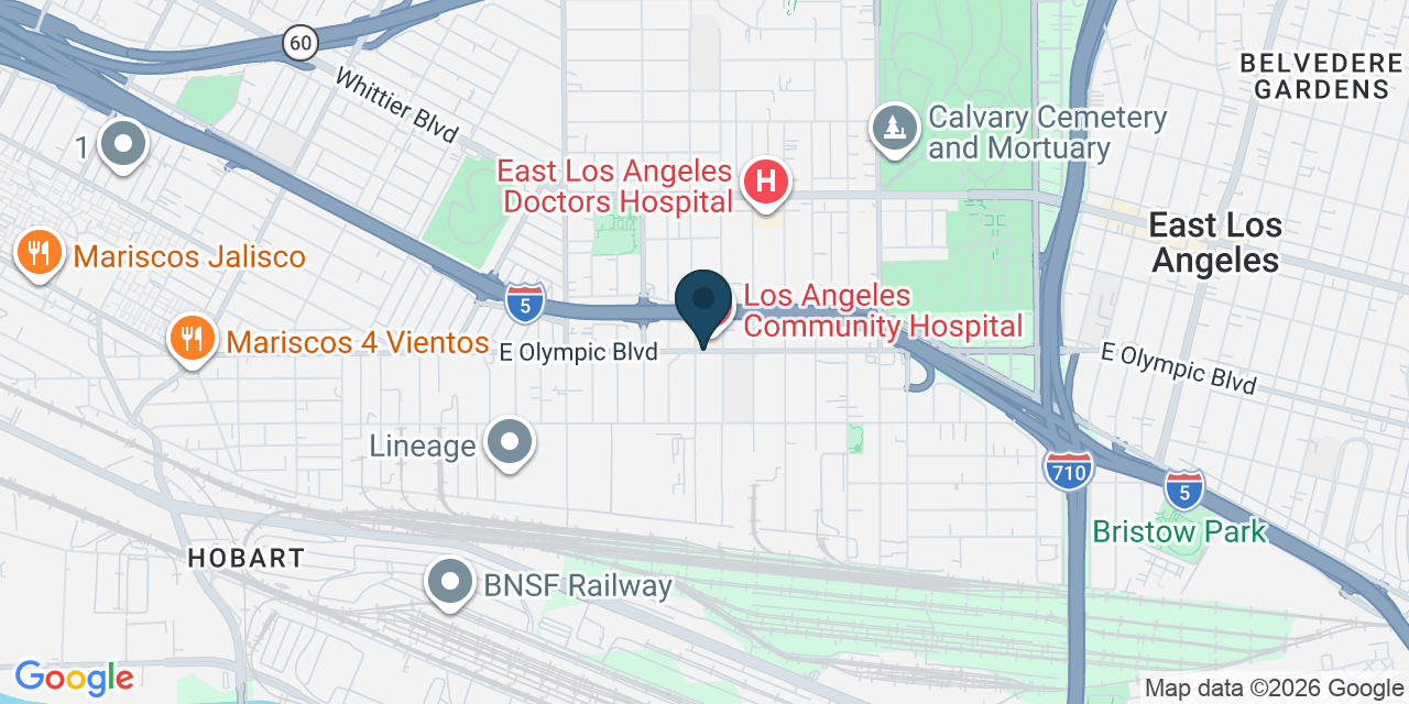 Map showing Los Angeles County, CA