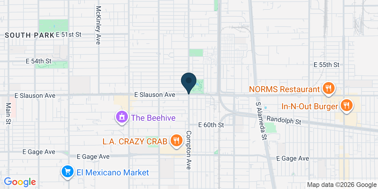Map showing Florence-Graham, Los Angeles County, CA