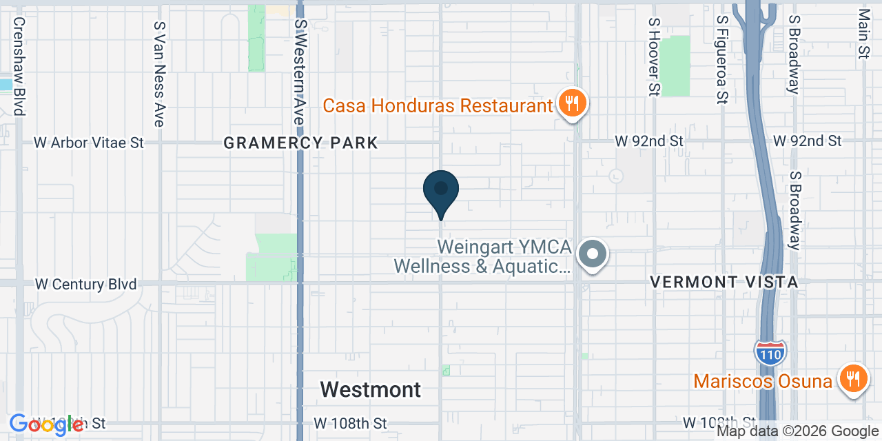 Map showing Westmont, Los Angeles County, CA