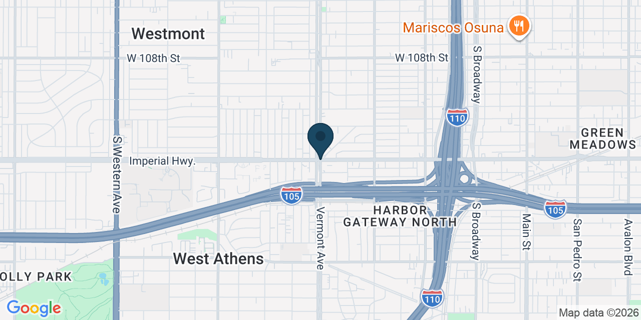 Map showing Westmont, Los Angeles County, CA