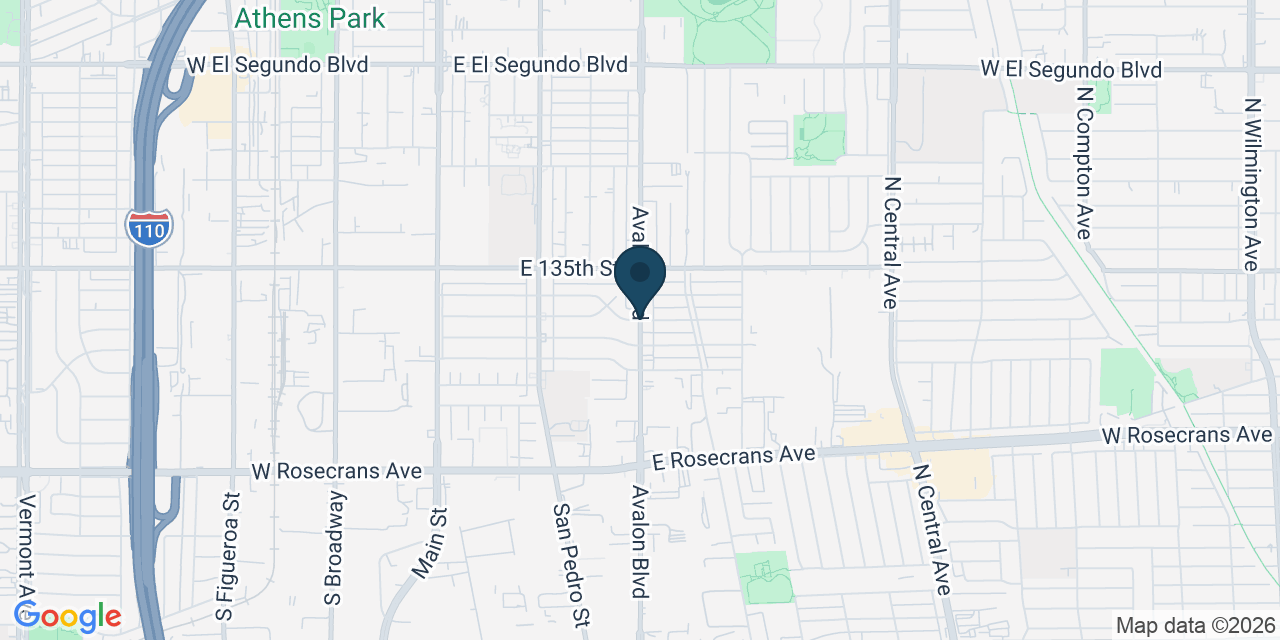 Map showing Los Angeles County, CA