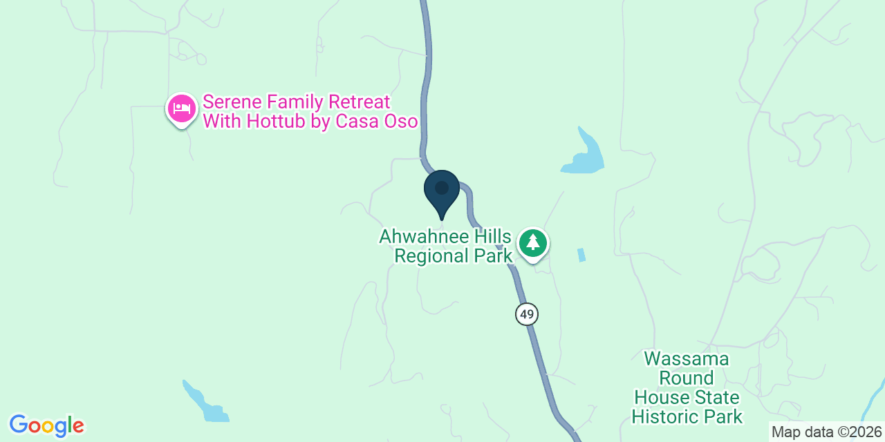 Map showing Ahwahnee, Madera County, CA