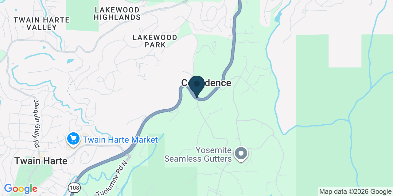 Map showing Tuolumne County, CA