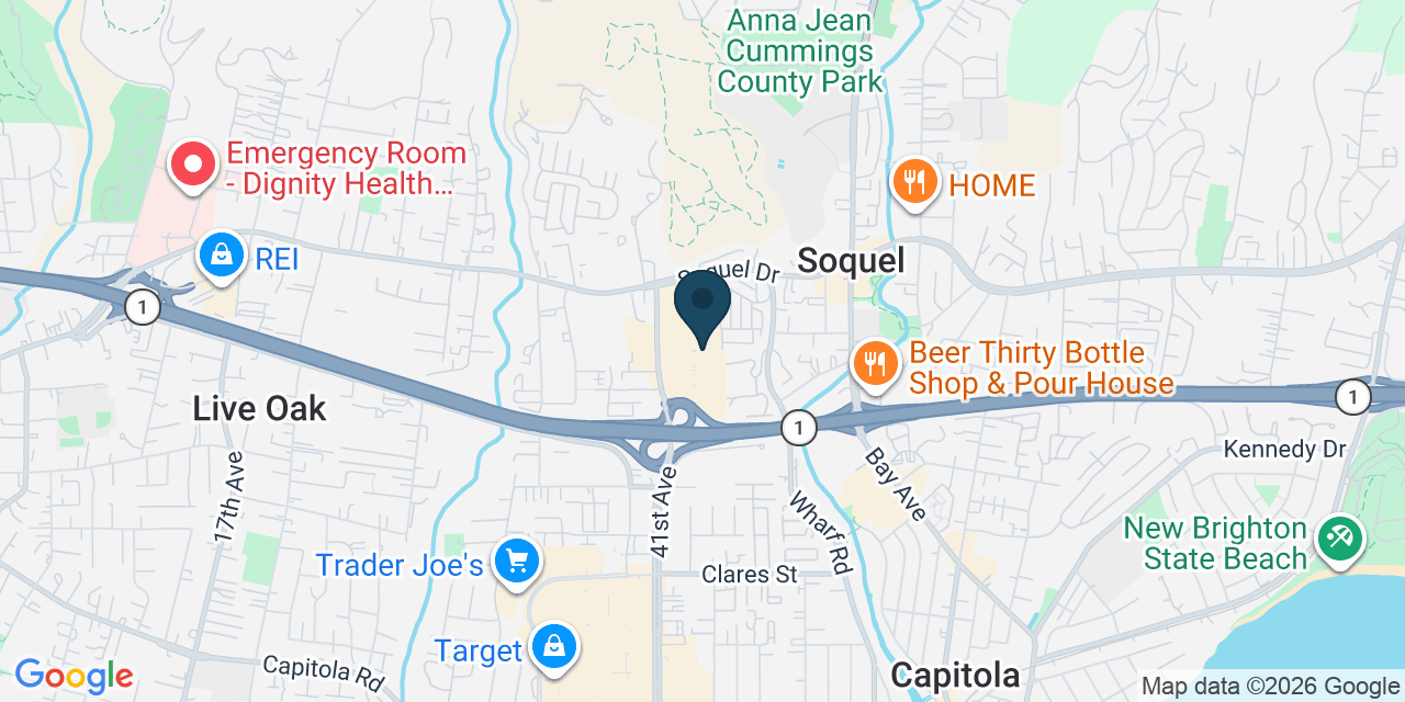 Map showing Soquel, Santa Cruz County, CA