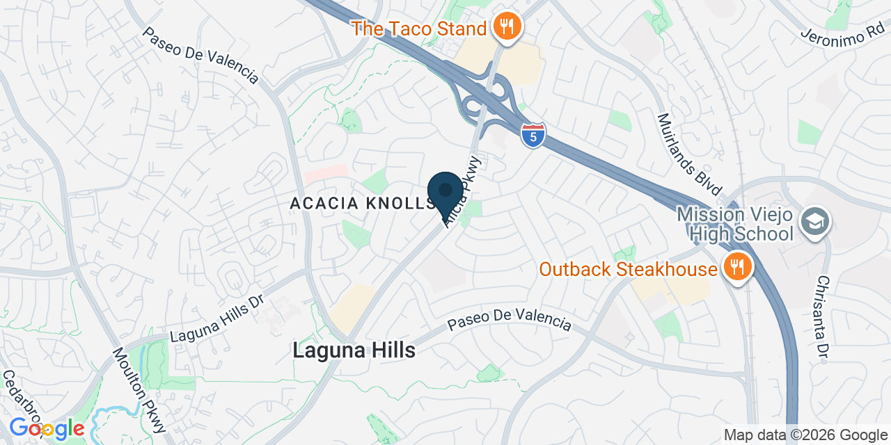 Map showing Orange County, CA