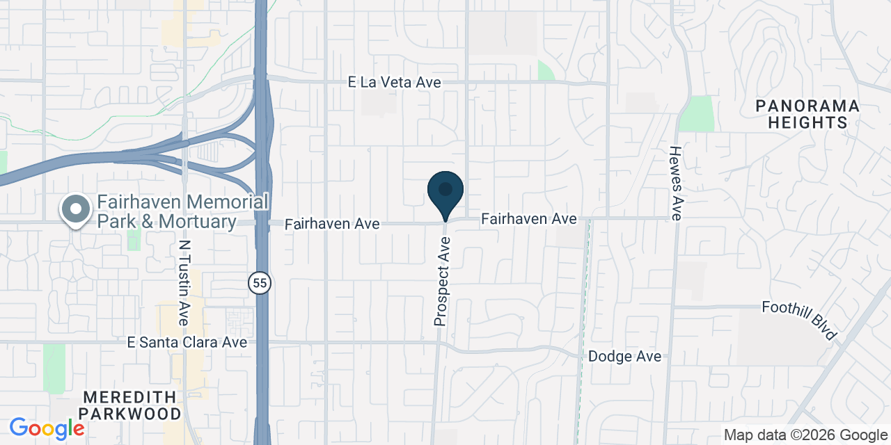 Map showing Orange County, CA