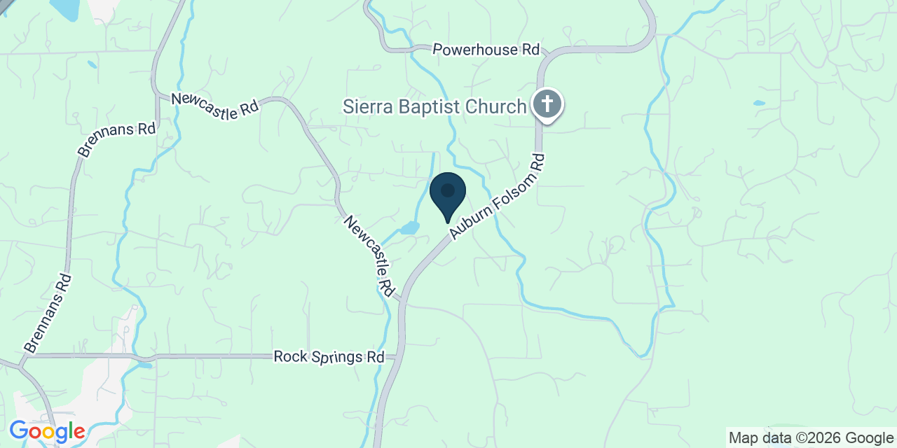 Map showing Newcastle, Placer County, CA