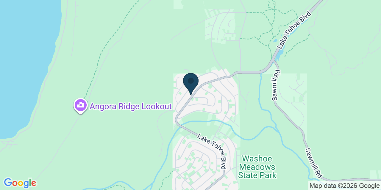Map showing South Lake Tahoe, El Dorado County, CA