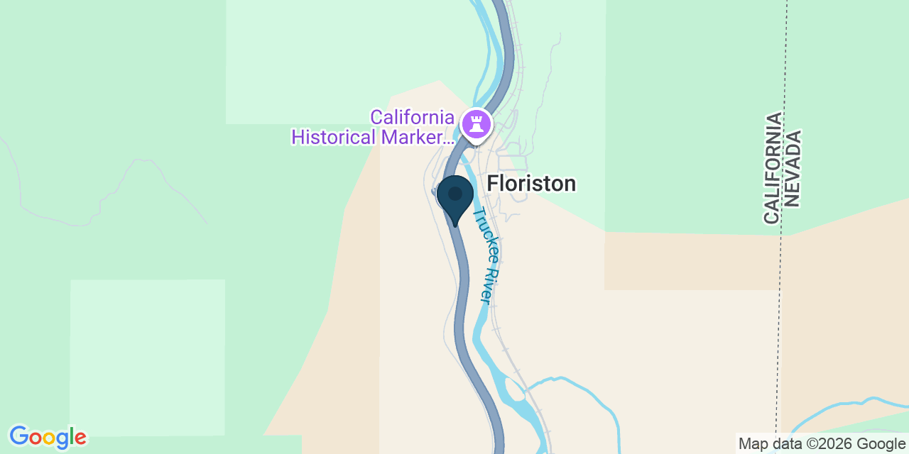 Map showing Floriston, Nevada County, CA