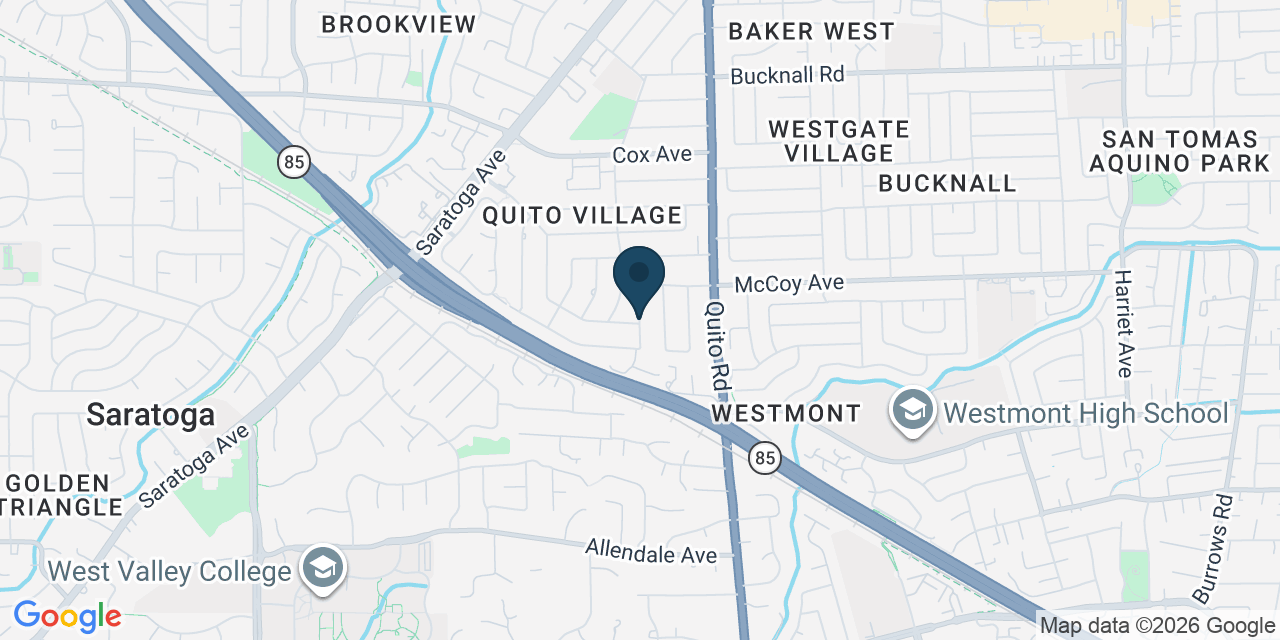 Map showing Saratoga, Santa Clara County, CA