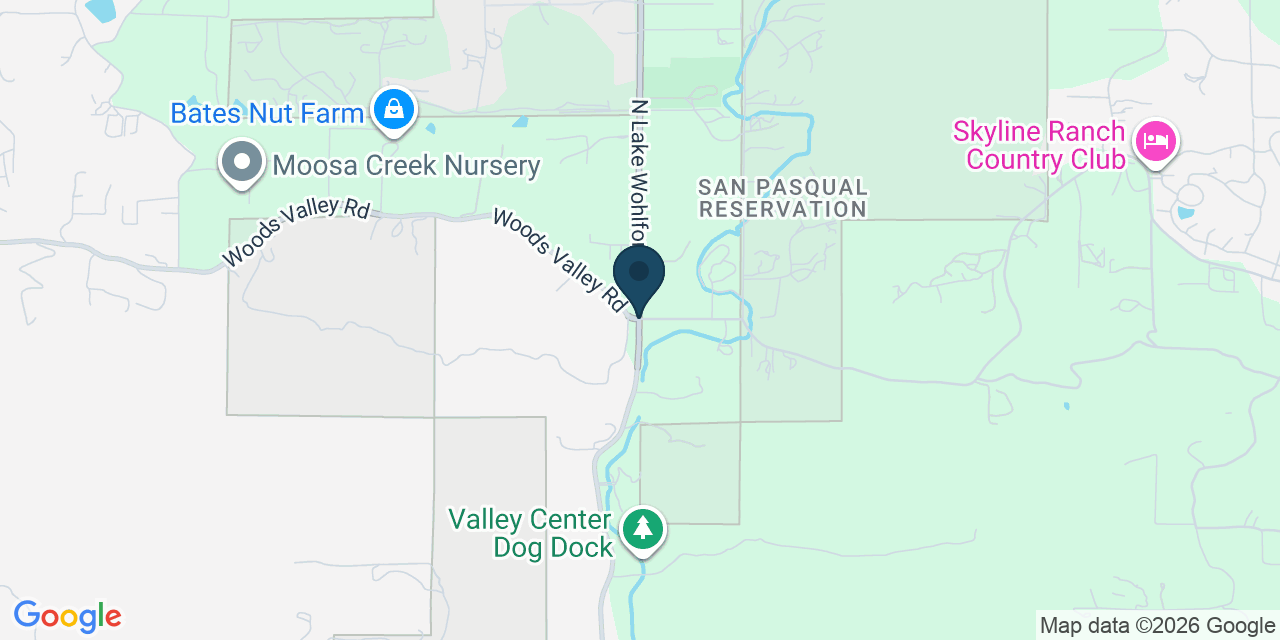 Map showing San Diego County, CA