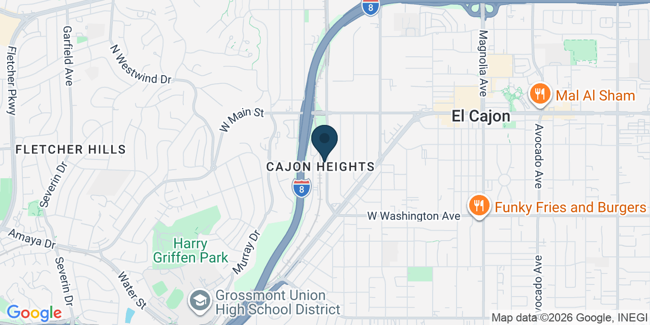 Map showing El Cajon, San Diego County, CA