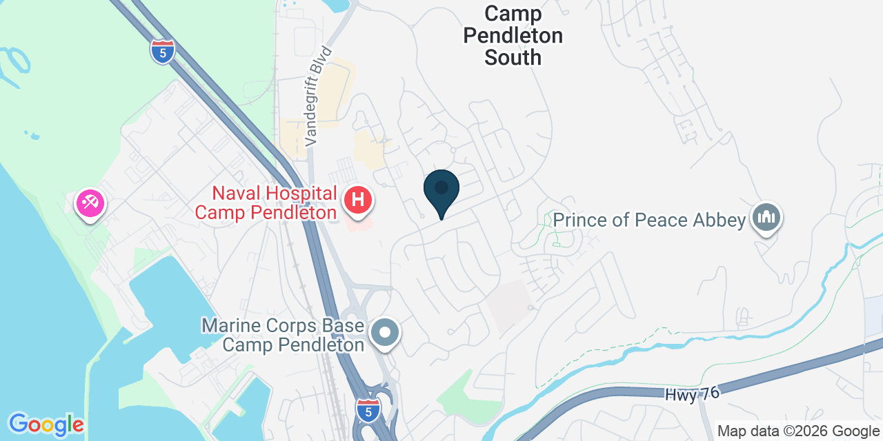 Map showing Camp Pendleton South, San Diego County, CA