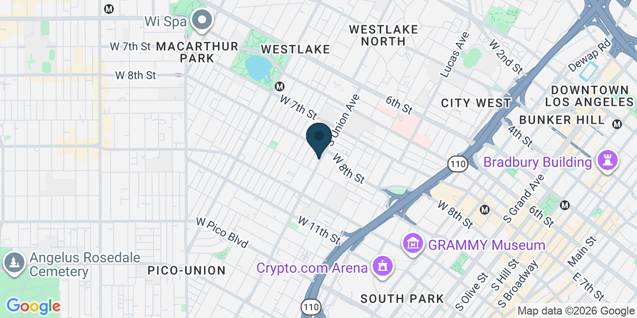 Map showing Los Angeles, Los Angeles County, CA