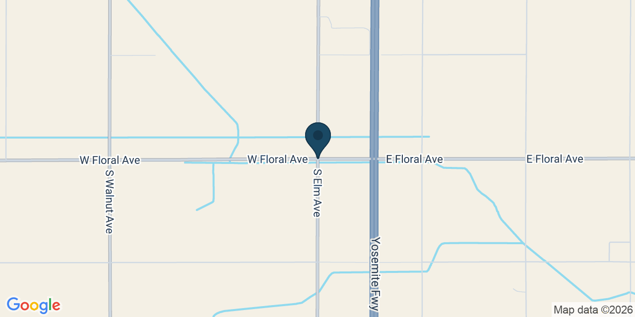 Map showing Fresno County, CA