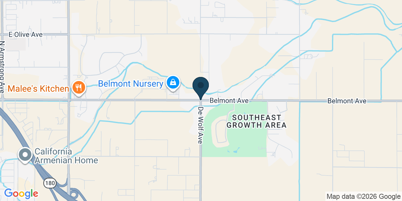 Map showing Southeast Growth Area, Fresno County, CA