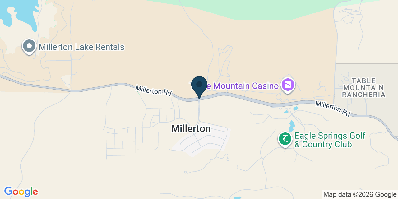 Map showing Millerton, Fresno County, CA