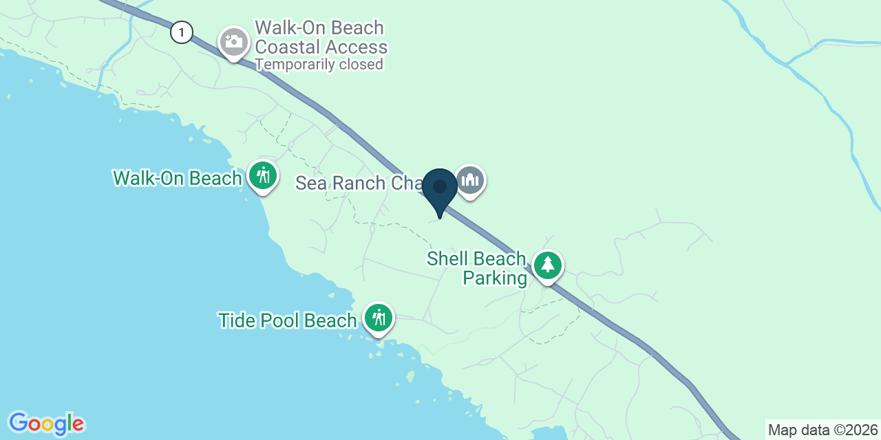 Map showing Sea Ranch, Sonoma County, CA