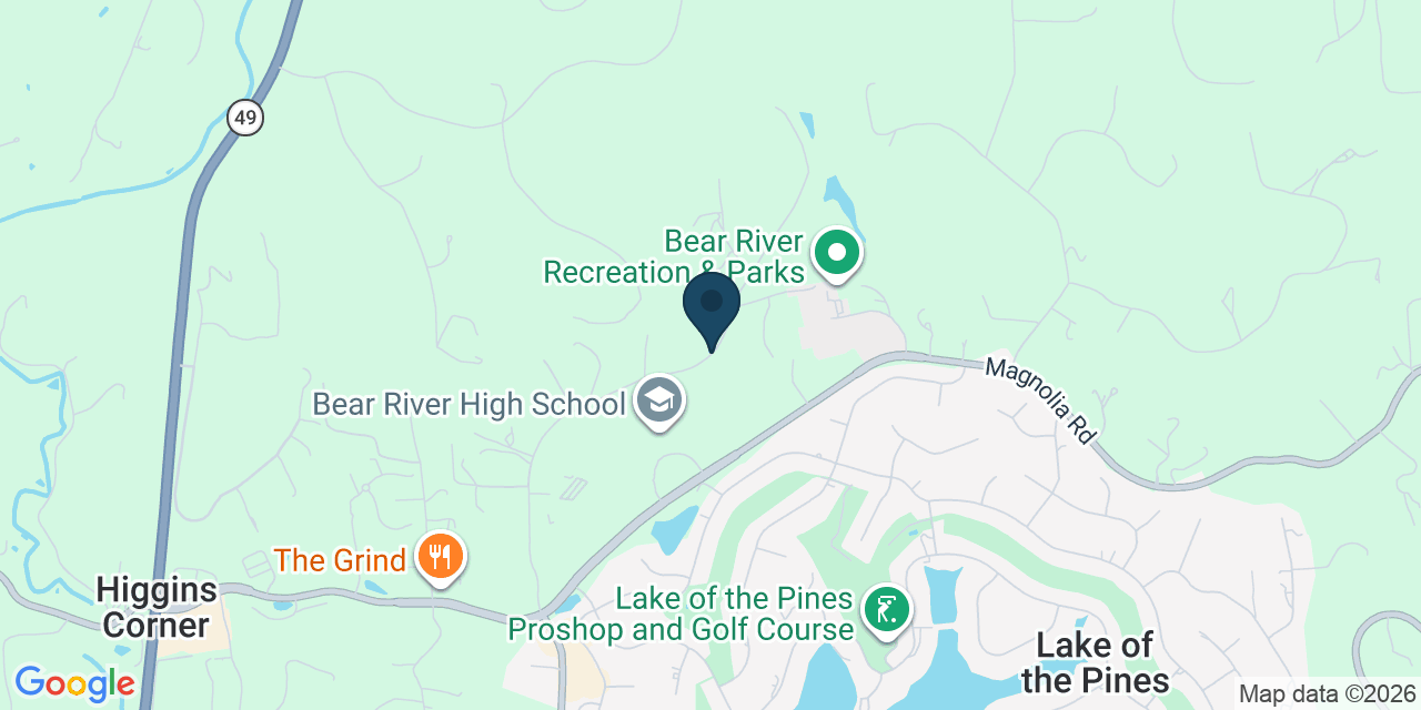 Map showing Nevada County, CA