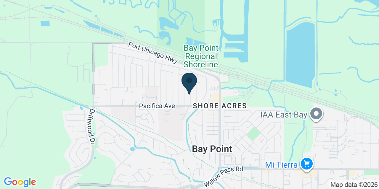 Map showing Bay Point, Contra Costa County, CA