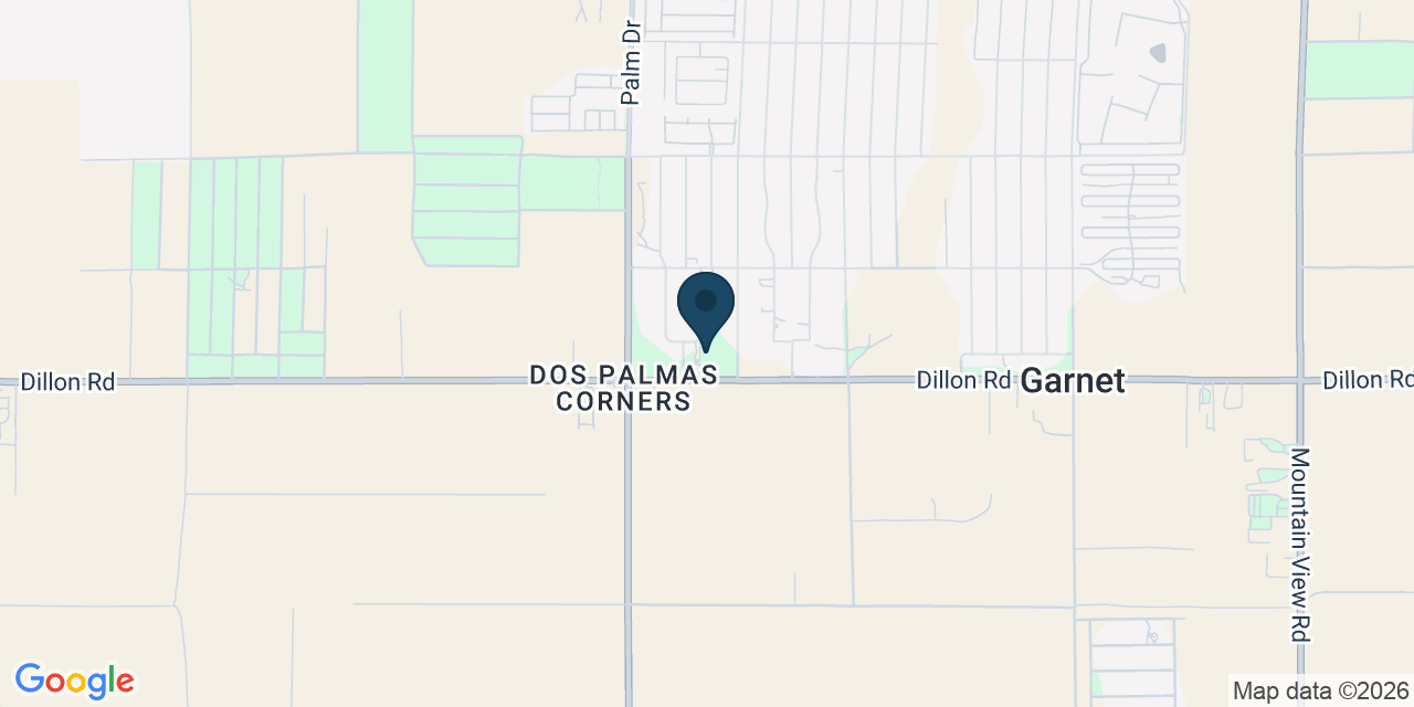 Map showing Desert Hot Springs, Riverside County, CA