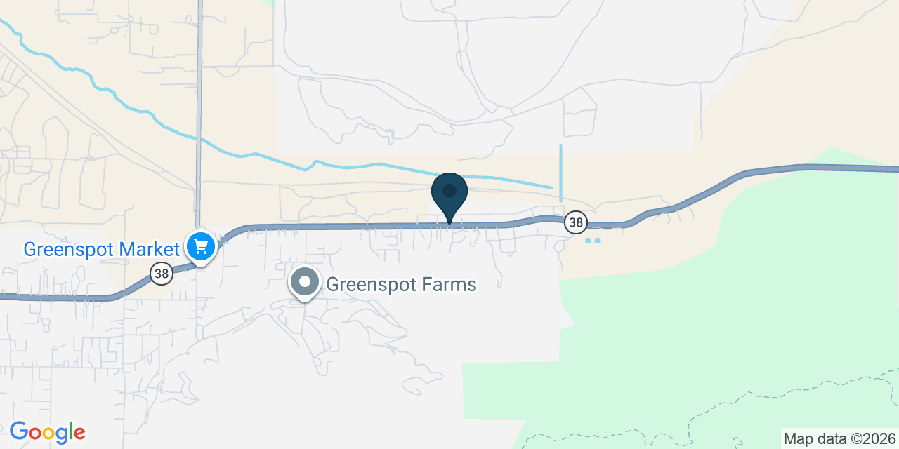 Map showing Mentone, San Bernardino County, CA