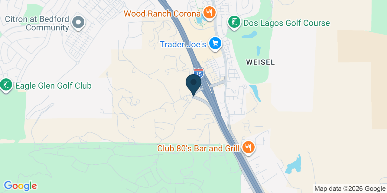 Map showing Temescal Valley, Riverside County, CA
