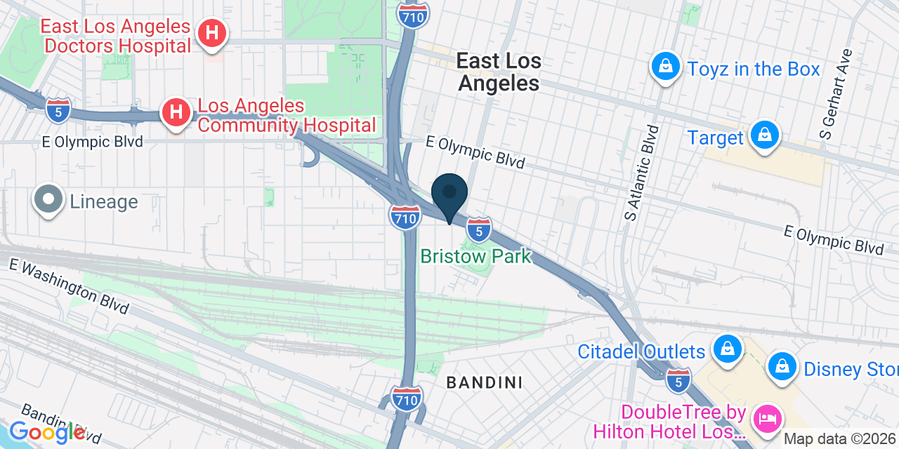 Map showing Los Angeles County, CA