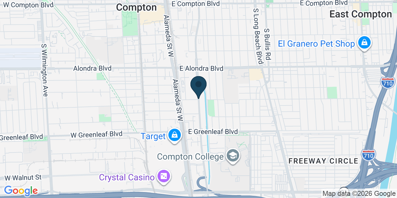 Map showing Los Angeles County, CA