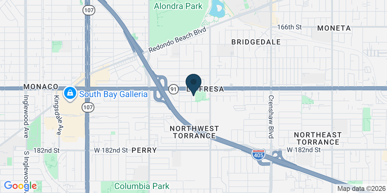 Map showing Torrance, Los Angeles County, CA