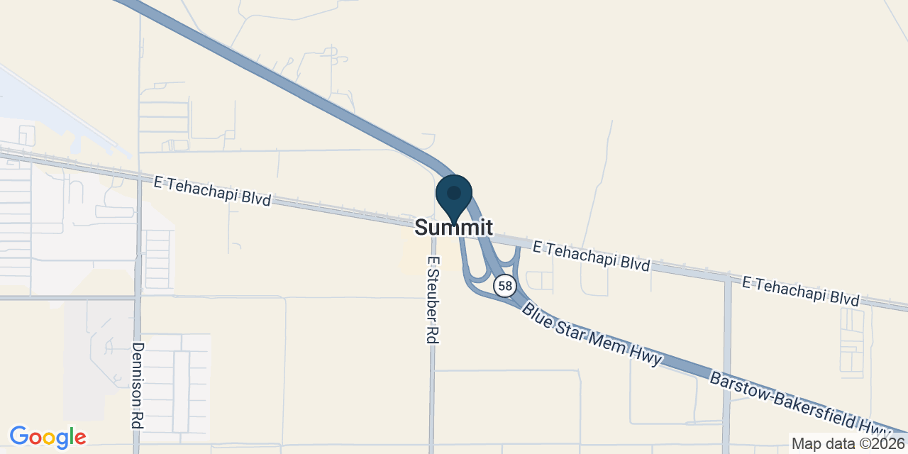 Map showing Summit, Kern County, CA