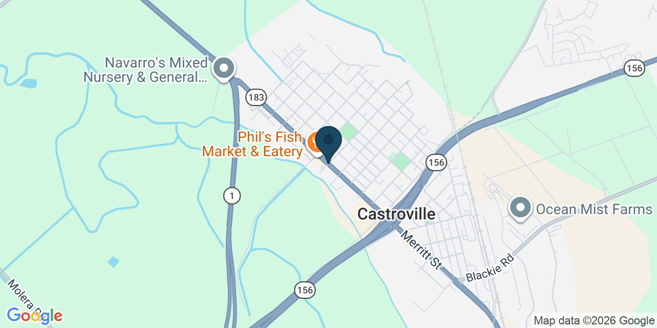 Map showing Castroville, Monterey County, CA