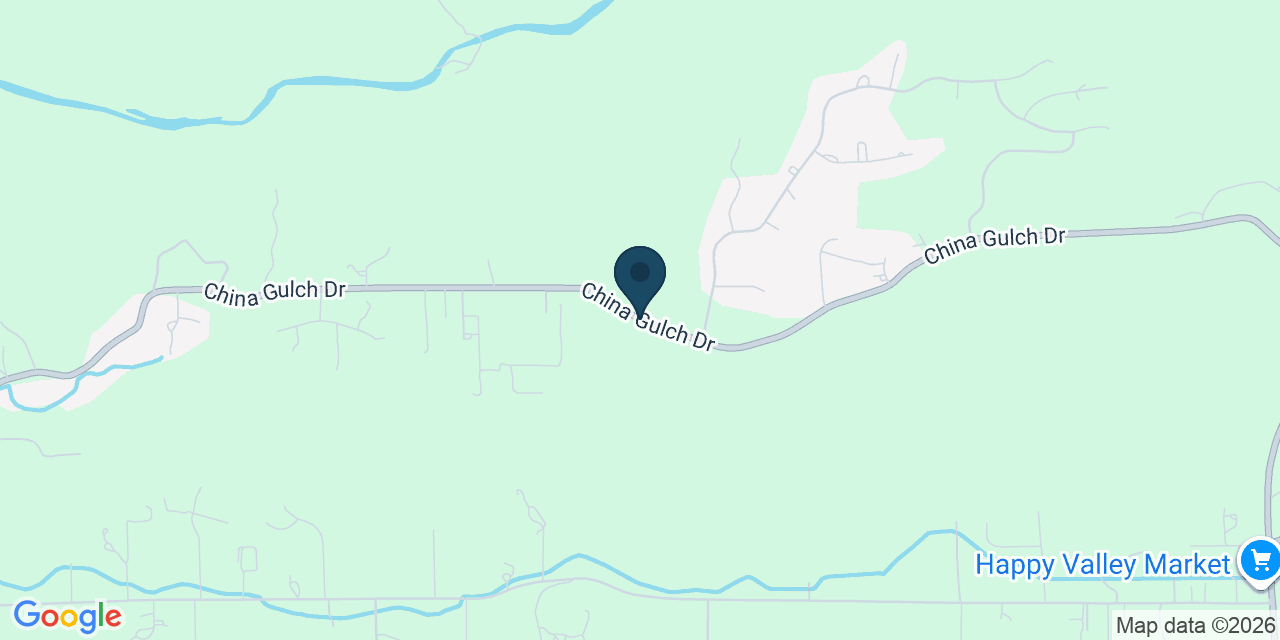 Map showing Happy Valley, Shasta County, CA