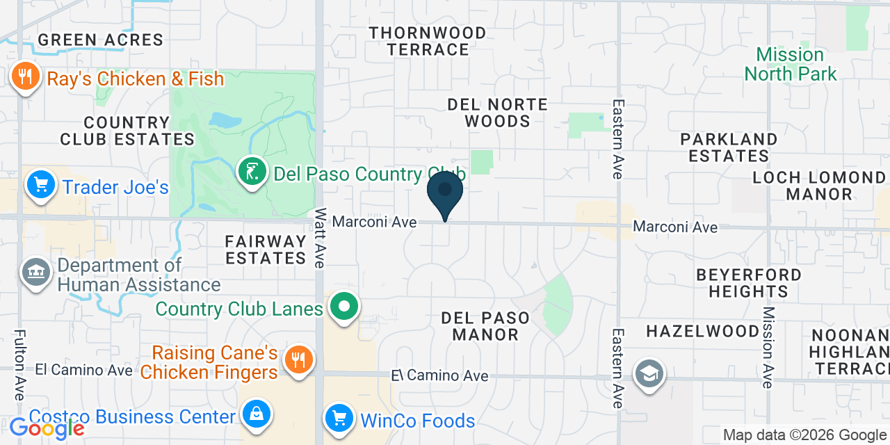 Map showing Sacramento County, CA