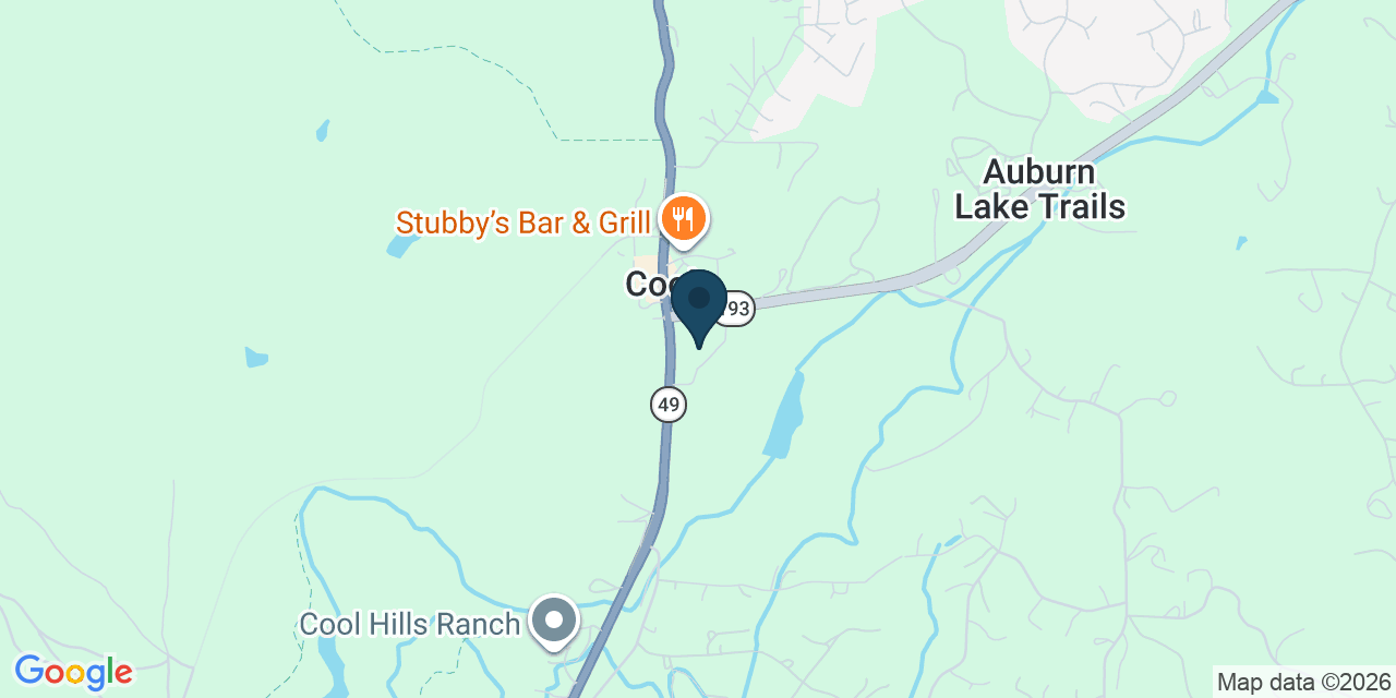 Map showing Cool, El Dorado County, CA