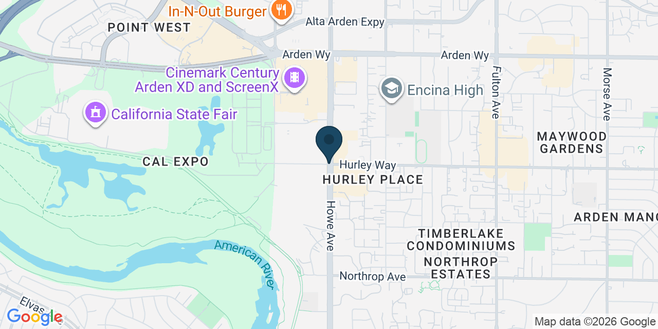 Map showing Arden-Arcade, Sacramento County, CA