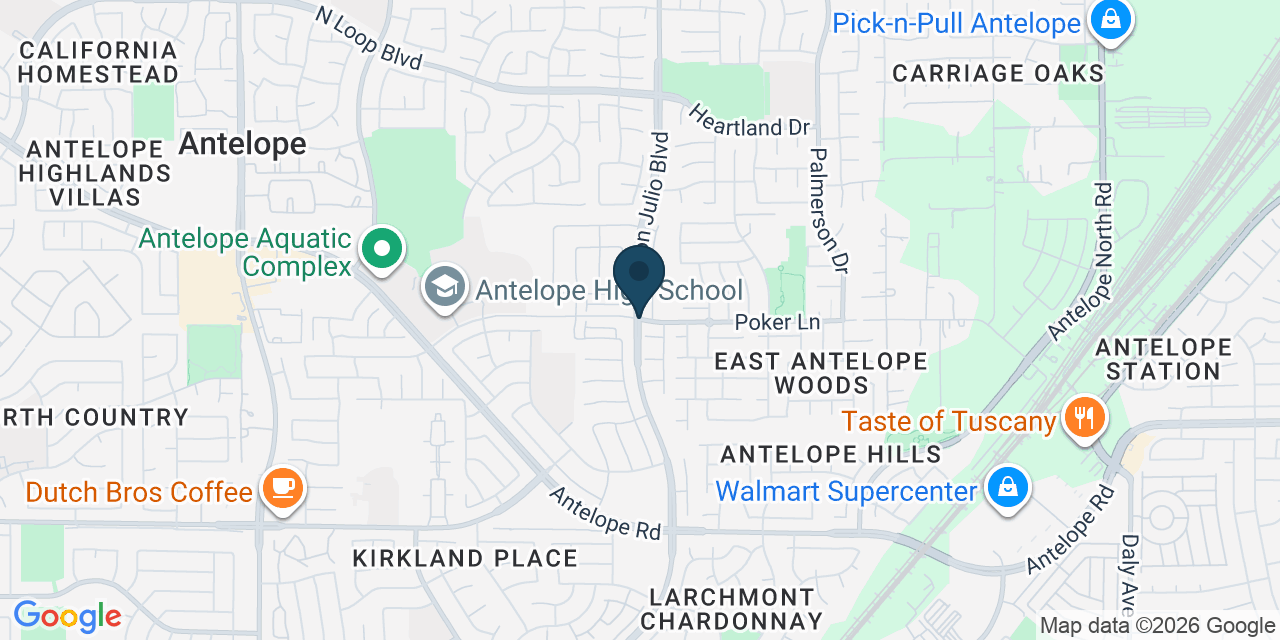 Map showing Antelope, Sacramento County, CA