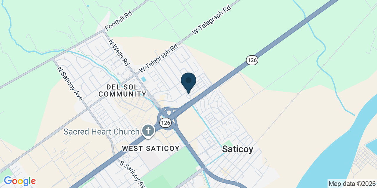 Map showing Ventura, Ventura County, CA