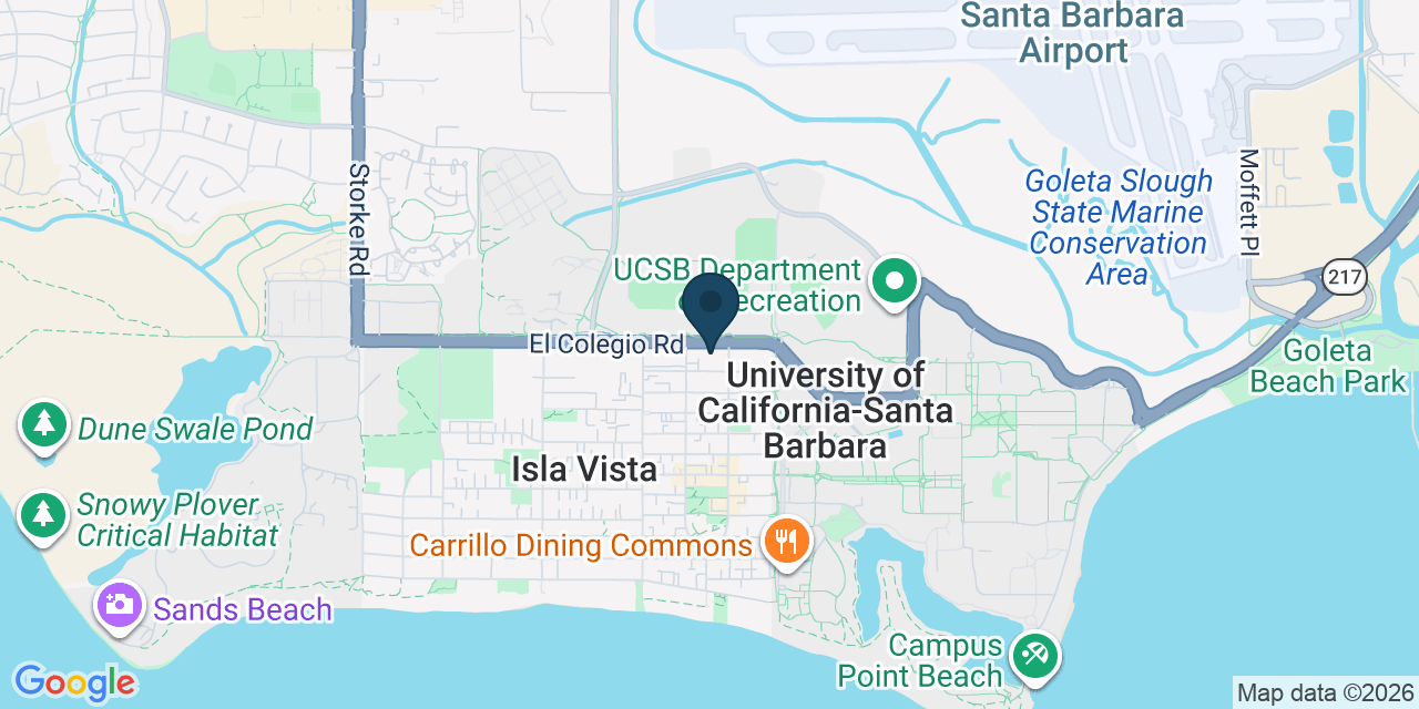 Map showing Goleta, Santa Barbara County, CA