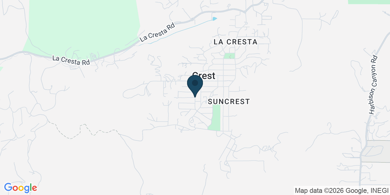 Map showing Crest, San Diego County, CA